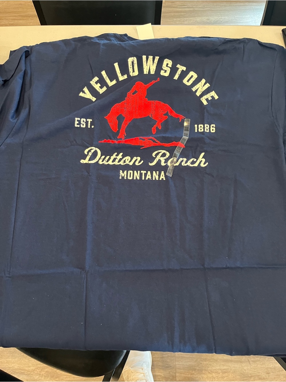 Yellowstone Graphic Tee - Navy with Red Print
